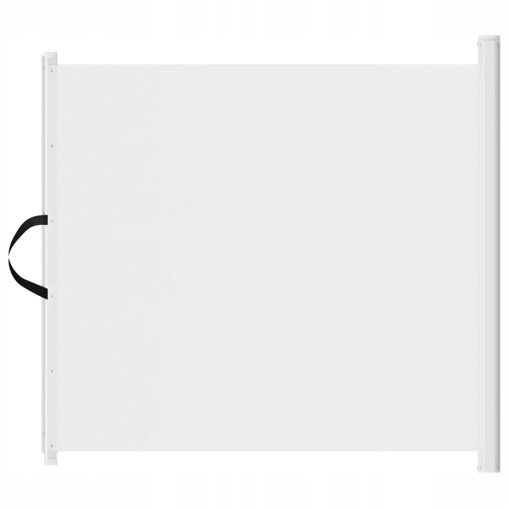vidaXL Rozsuwana bramka dla zwierząt, biała, 117,5x125 cm
