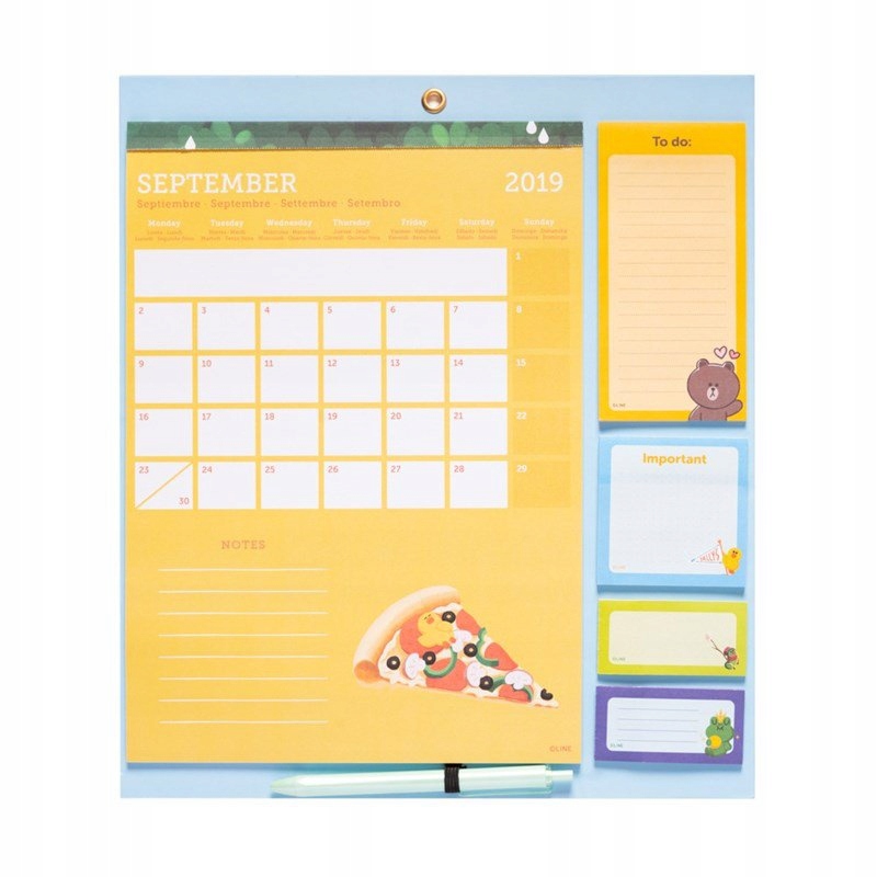 LINE FRIENDS - Planner magnetyczny (30 x 34 cm)