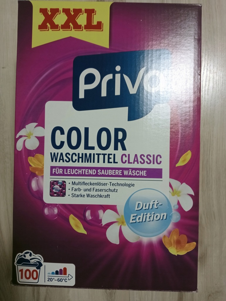 PROSZEK DO PRANIA PRIVA COLOR WASCHMITTEL 100 PRAŃ 6,5kg Z NIEMIEC