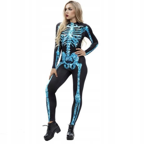 Halloween Skeleton Costume Women Horror Green M