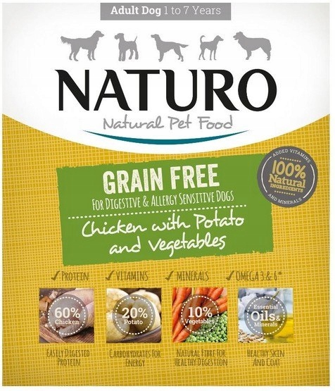 Naturo Grain Free Kurczak, ziemniaki i warzywa 400