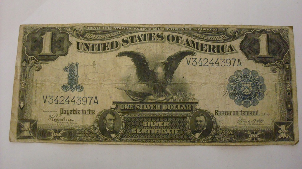Banknot - USA 1 dolar 1899 silver certificate stan 4