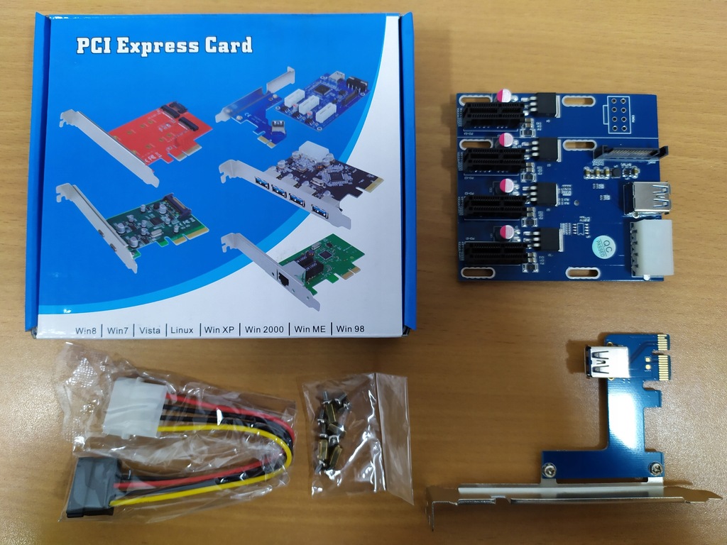 Adapter riser rozdzielacz PCI-e -> 4x PCI-e