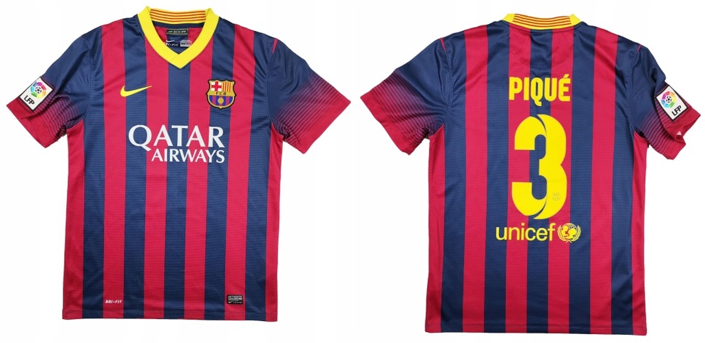 FCB BARCELONA NIKE 2014/15 PIQUE 3 SHIRT JERSEY M