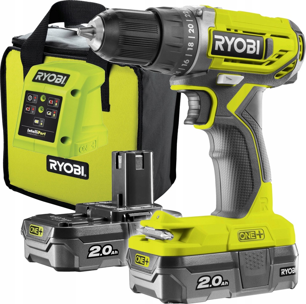 Купить RYOBI R18DD2-220S Дрель/Шуруповерт 18В 2х2Ач: отзывы, фото, характеристики в интерне-магазине Aredi.ru