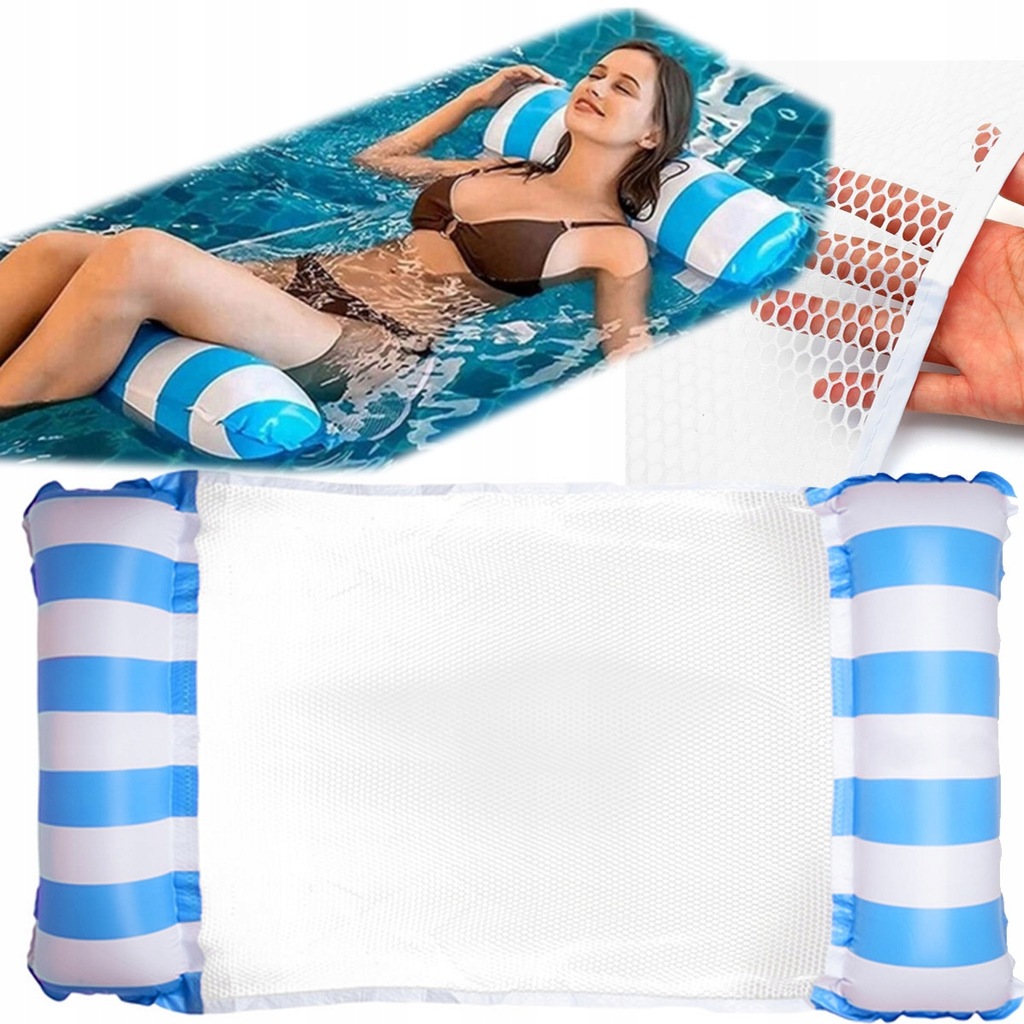 MATERAC WODNY FOTEL LEŻAK DO WODY NA WAKACJE NA PLAŻĘ PLAŻOWY MIX KOLORÓW