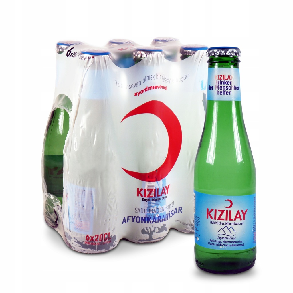 6x NAPÓJ MINERALNA WODA GAZOWANA 200 ml KIZILAY
