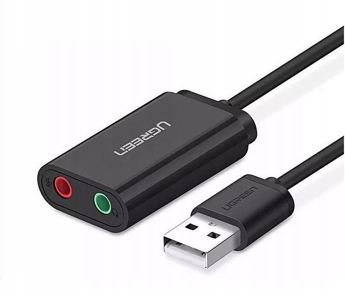 ZEWNĘTRZNA KARTA DŹWIĘKOWA UGREEN USB DO JACK 15CM