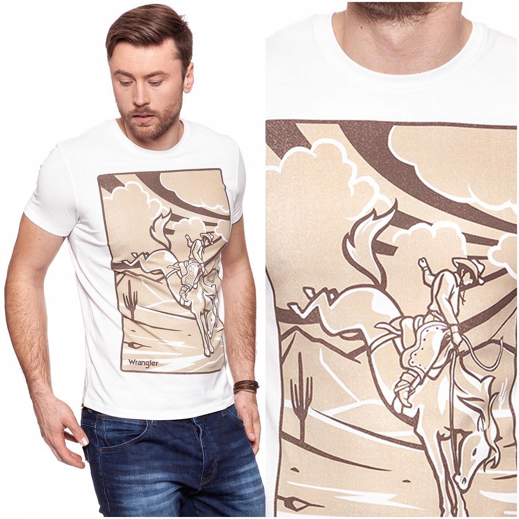 WRANGLER WESTERN GRAPHIC MĘSKA KOSZULKA T-SHIRT S