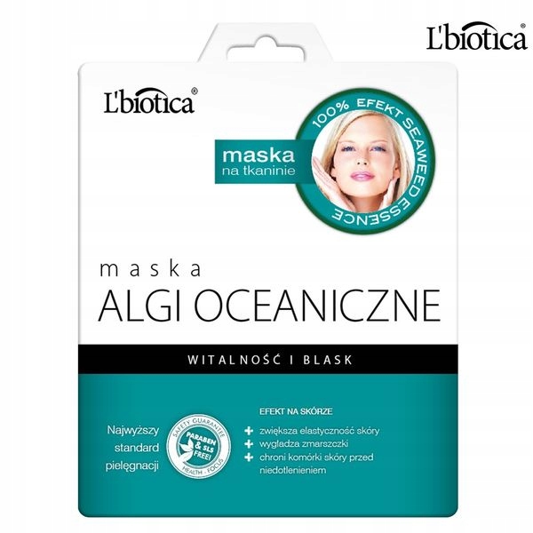 L`Biotica Maska Algi Oceaniczne na tkaninie, 23ml