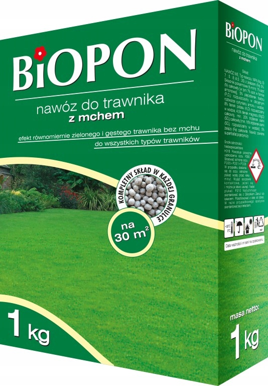 Biopon Nawóz do trawnika 3kg z mchem