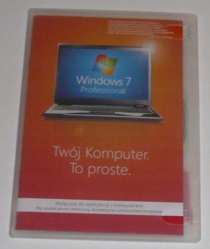 Ms Windows 7 Professional 32 bit Komplet Nowy