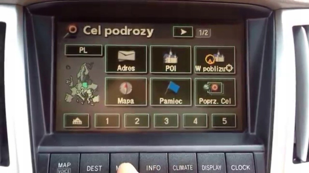 Płyta Startowa Toyota Lexus, Polskie Menu 2018