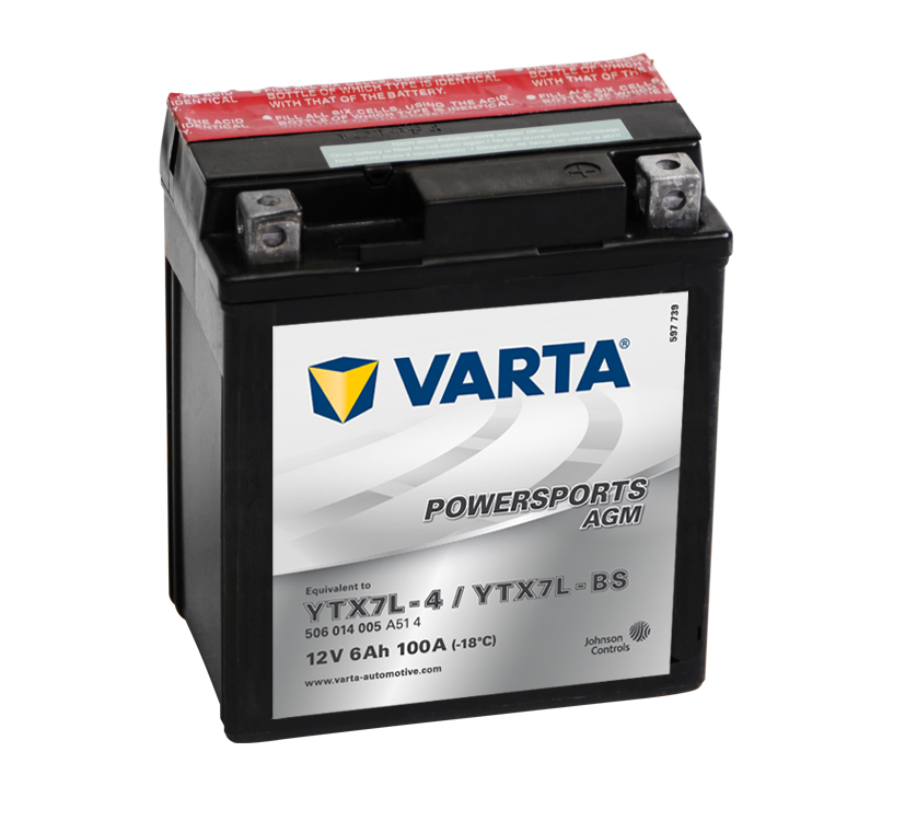 Akumulator Varta YTX7L-BS 12V 6Ah 100A