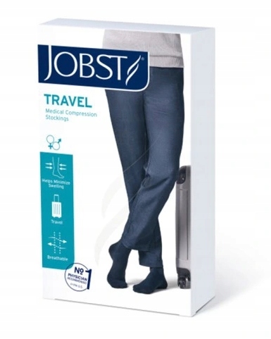 Jobst Travel, Podkolanówki 15-20mm Hg czarne r.V