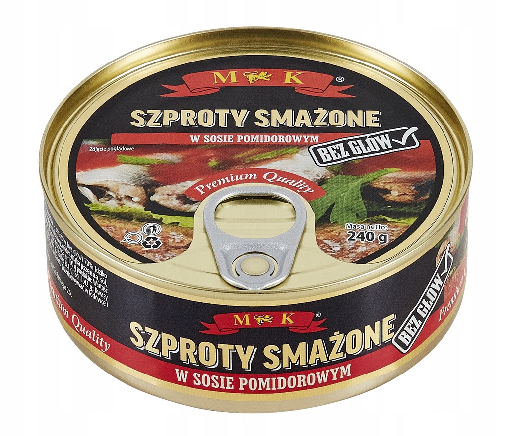 Szproty smażone w sosie pomidorowym MK 0,24 kg