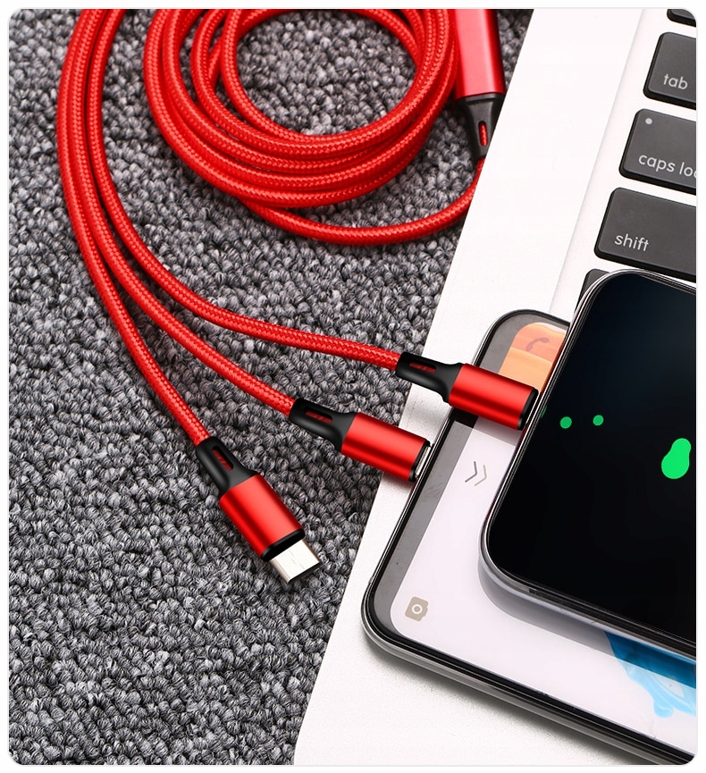 Купить КАБЕЛЬ LIGHTNING 3в1 IPHONE MICRO USB C SAMSUNG: отзывы, фото, характеристики в интерне-магазине Aredi.ru