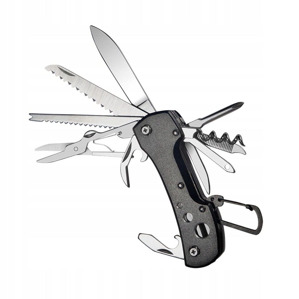 Pocket Multitool Knife Hook Remover Durable Bottle Opener Multi Tool Black