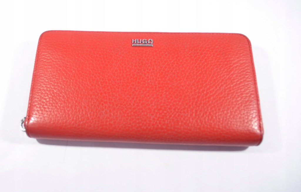 Aks2* Hugo Boss czerwony skórzany portfel
