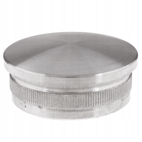 Zaślepka wypukła wbijana do rury 42,4x2,0 mm, H=7 mm, AISI 304 SATYNA, INOX