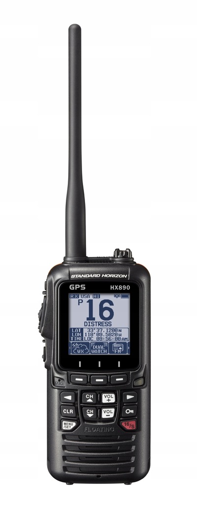 Radio morskie HX-890E z GPS CZARNE pływające