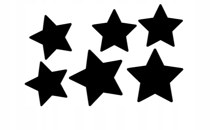 Naklejka na ścianę GWIAZDKI różne kolory