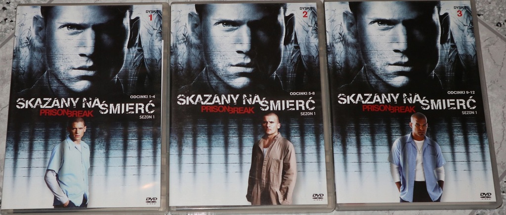 3x DVD : SKAZANY NA ŚMIERĆ Prison Break odc. 1-12