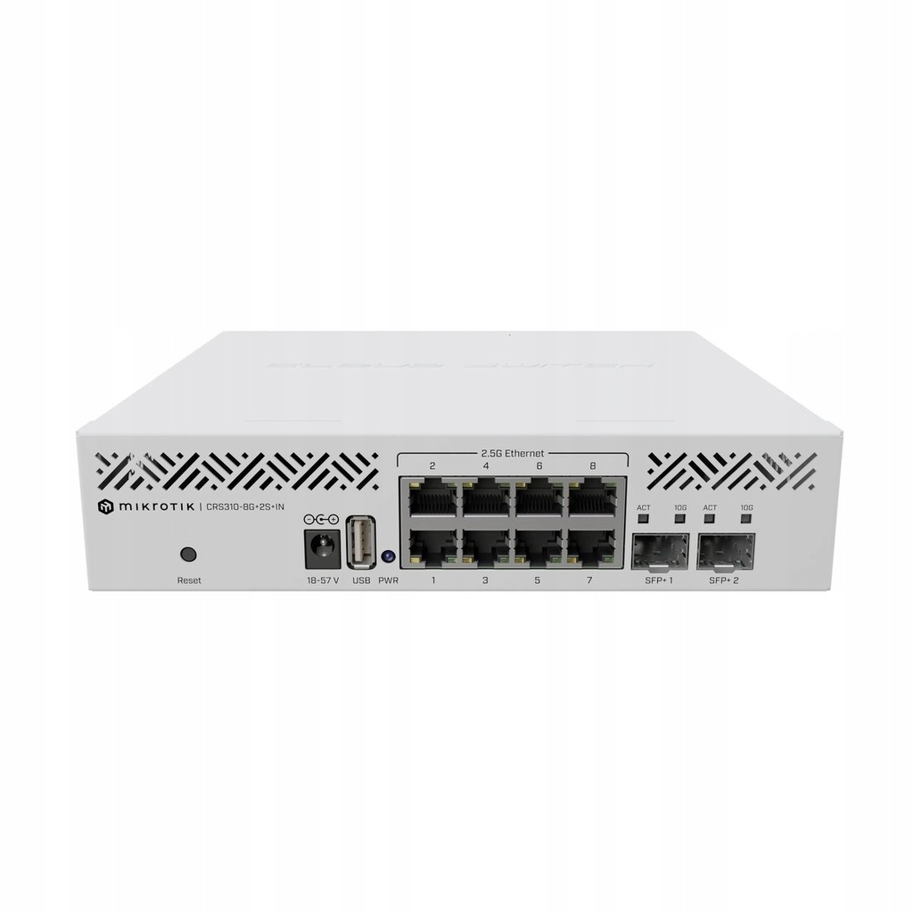Mikrotik Crs310-8G+2S+In | Switch | 8X Rj45 2.5Gb/s, 2X Sfp+, Routeros L5,