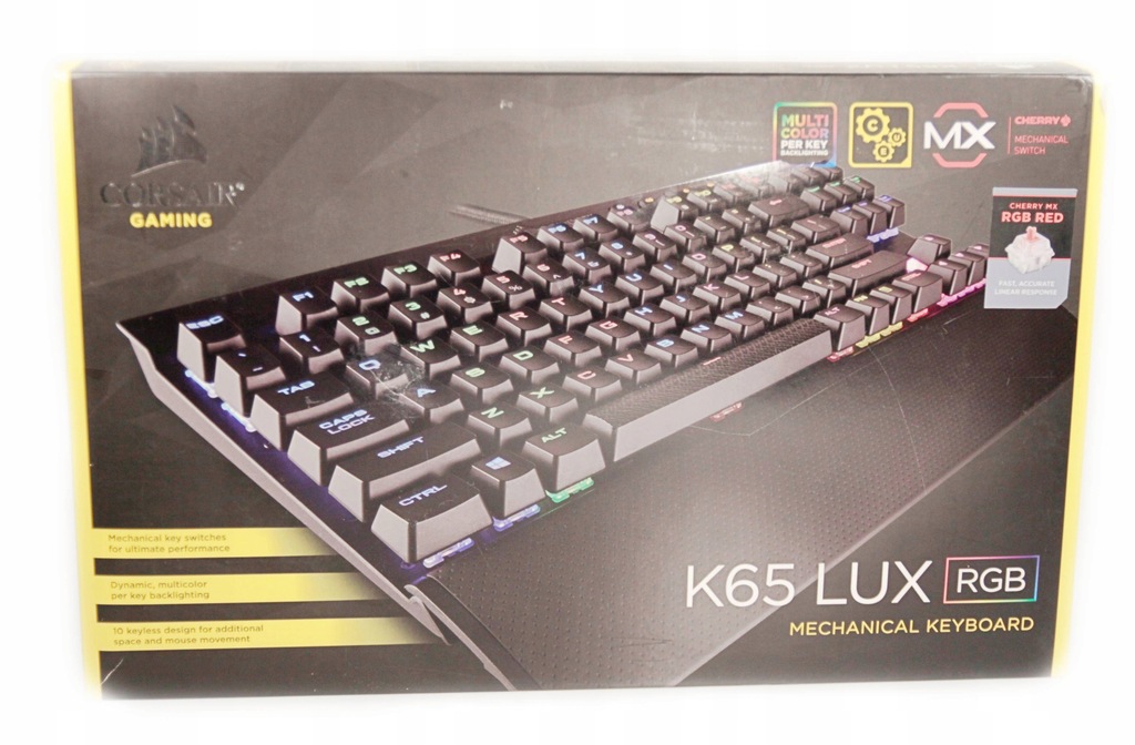 Klawiatura Corsair K65 LUX RGB Cherry MX Red (GER)