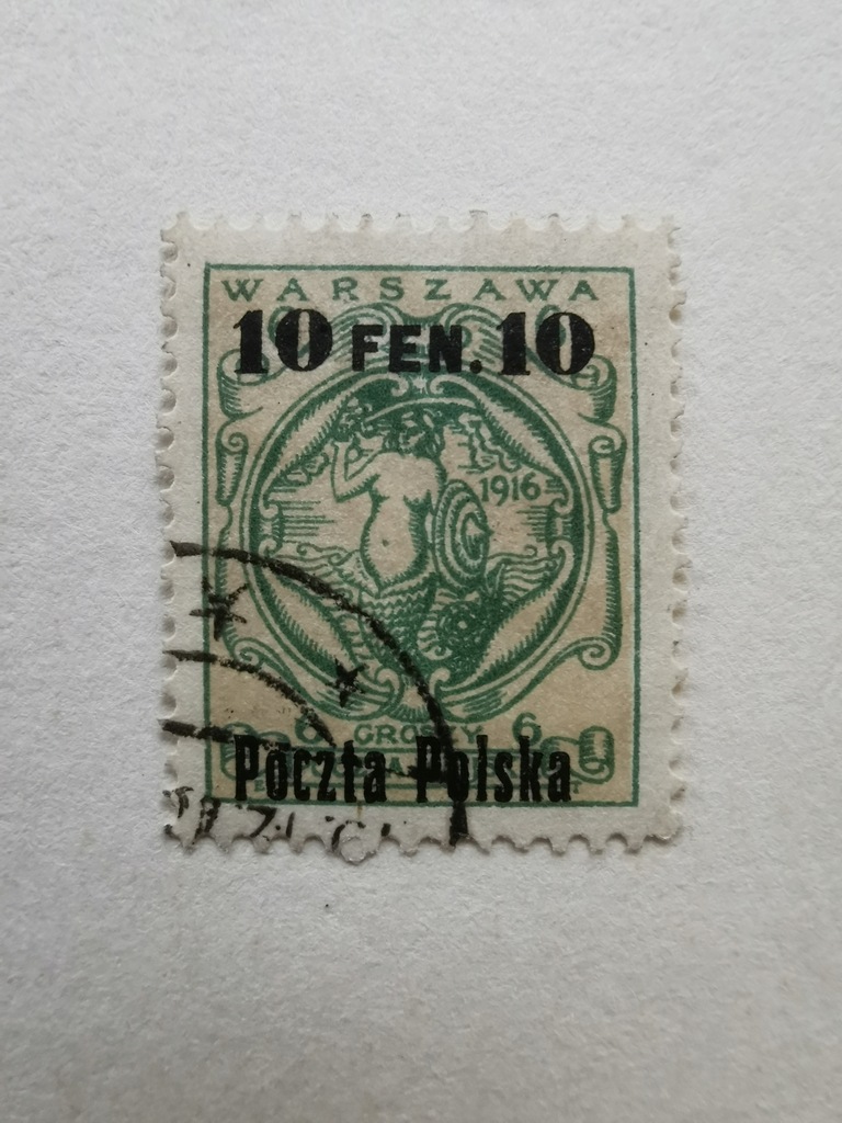 1918 WYDANIE PRZEDRUKOWE - Z SREII POMNIKOWEJ 10Fen. - [*900