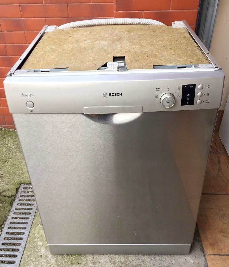 Używana zmywarka BOSCH 60 cm, srebrna inox
