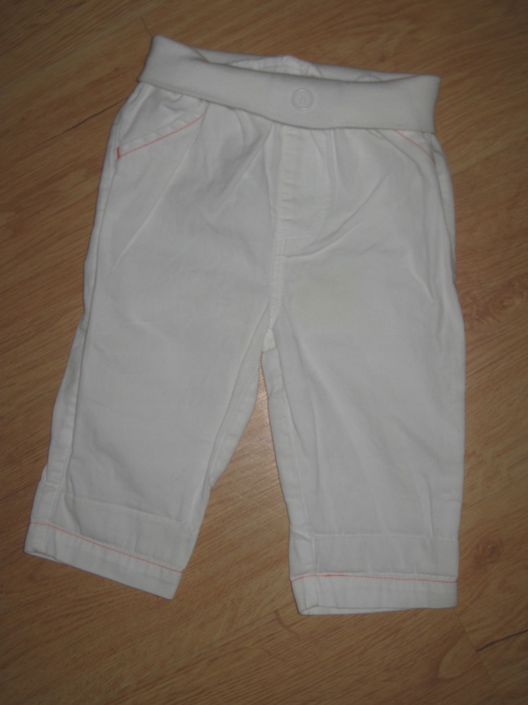 MOTHERCARE spodnie lato 68 cm 3-6 ms jnowe