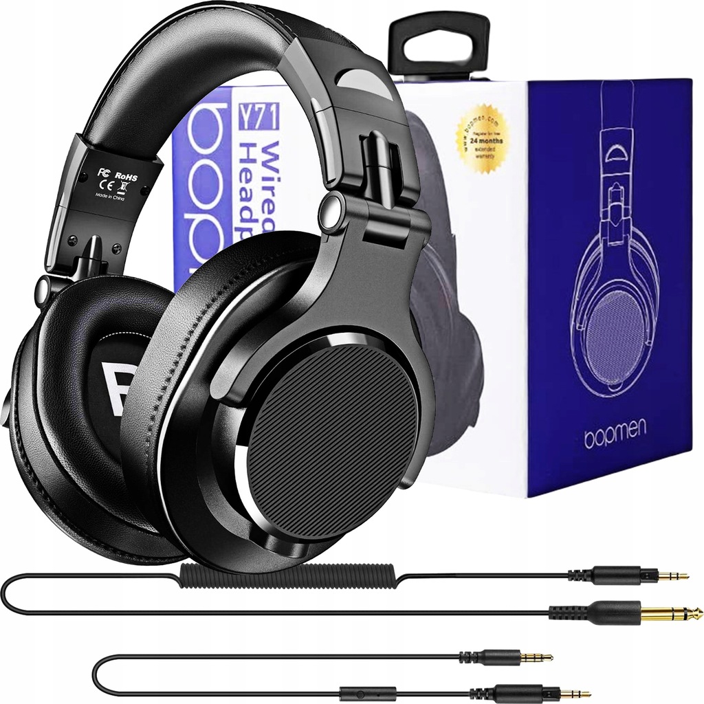 Słuchawki z mikrofonem nauszne studyjne DJ Y71 10498403373