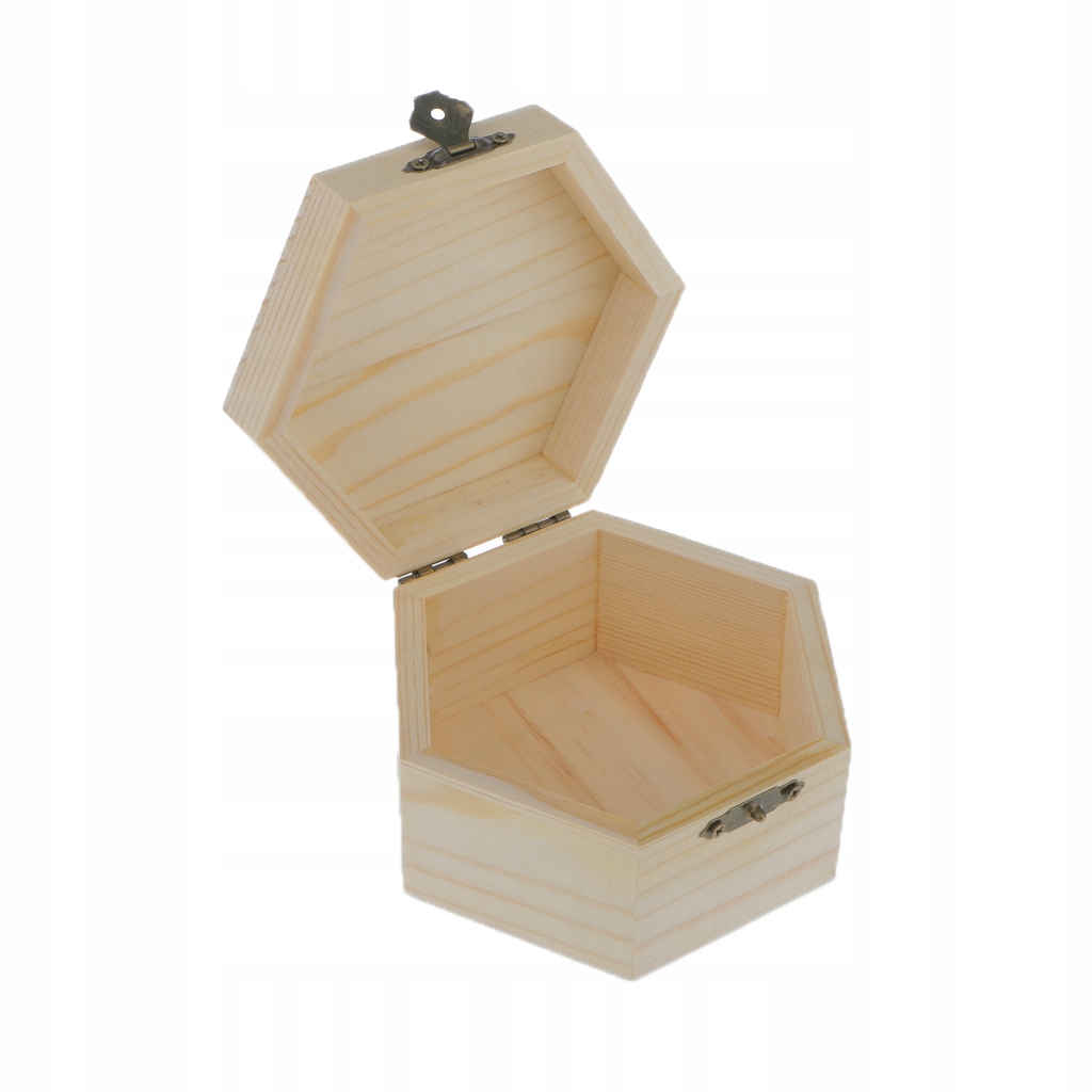 3pcs Pack Mini Hexagonal Wooden Jewelry Box