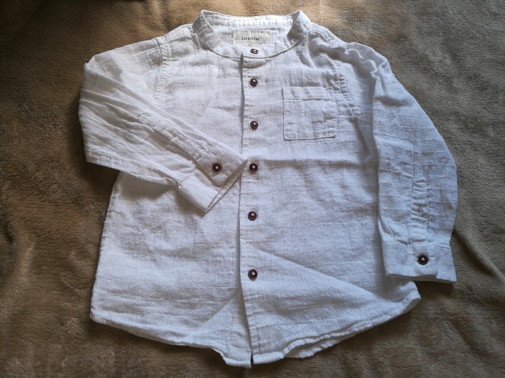 Lupilu lniana biała koszula rozmiar 92, 98