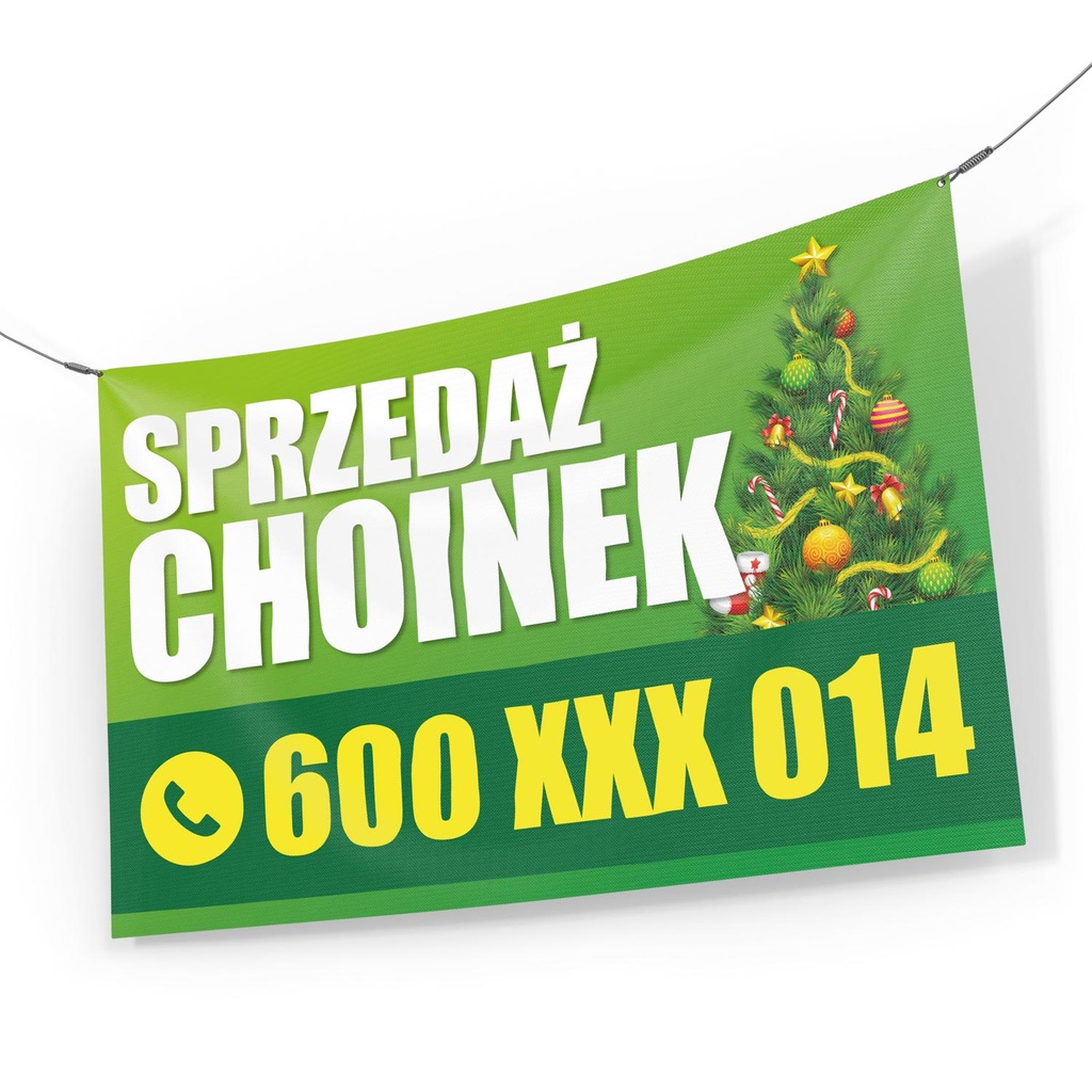 Banery Baner CHOINKI sprzedaż choinek 1,5mx1m