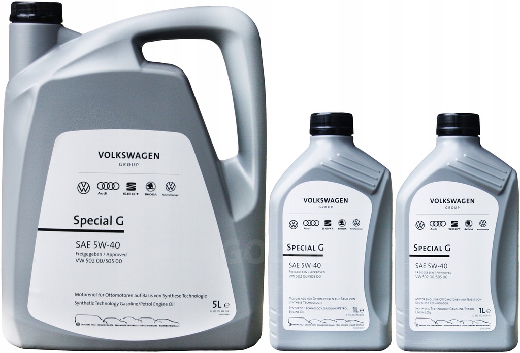 Oryginalny Olej VW Special G 5W40 502.00/505.00 7L - 10639273740 ...