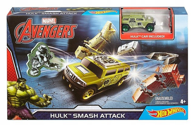 HOT WHEELS WYRZUTNIA AVENGERS HULK SMASH ATTACK