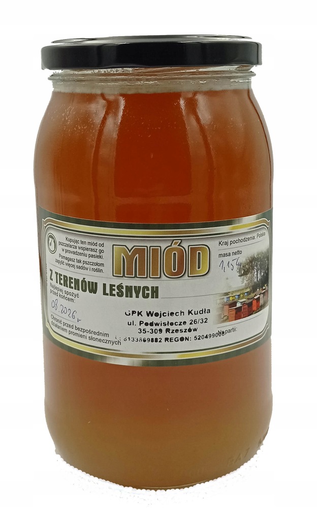 Miód Leśny z Rodzinnej Pasieki Naturalny