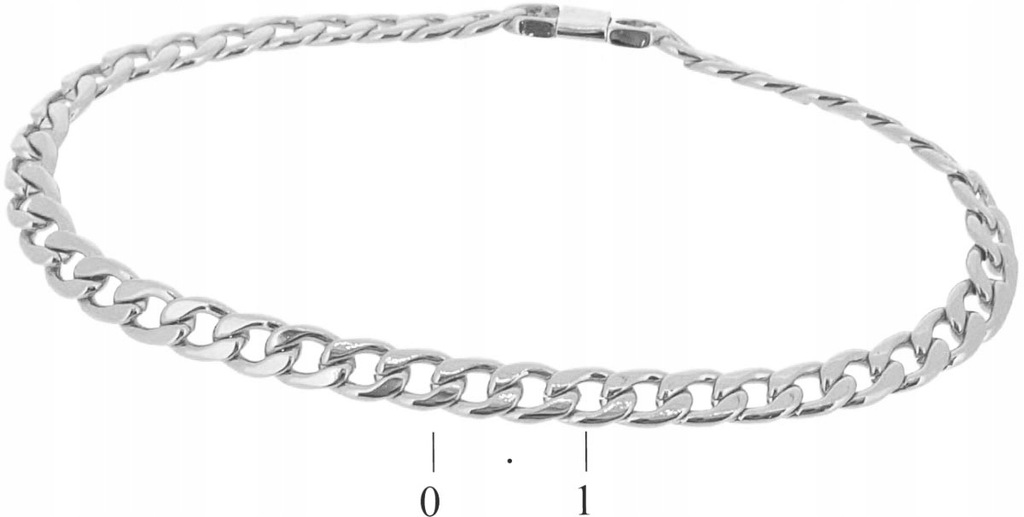 srebrna bransoletka antyalergiczna gruby łańcuszek