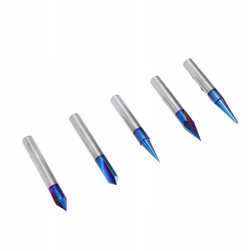 5 szt. CNC Rzeźbowanie drewna Bit 1/4 cala Shank 15 20 30 60 90 YU