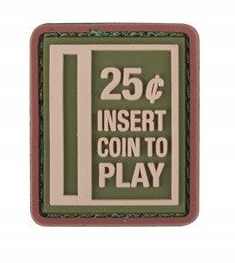 Naszywka 101 Inc. 3D Insert Coin to Play – green