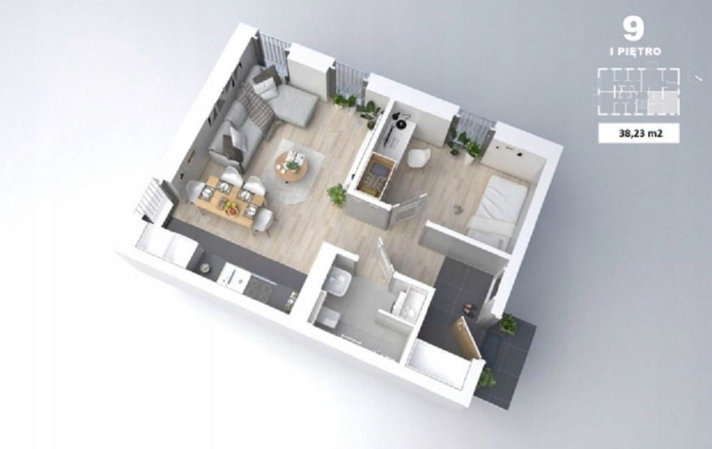 Mieszkanie, Cekcyn, Cekcyn (gm.), 38 m²