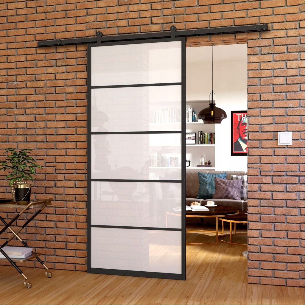 Купить Раздвижная дверь с черной рамой Satin LOFT: отзывы, фото и ...