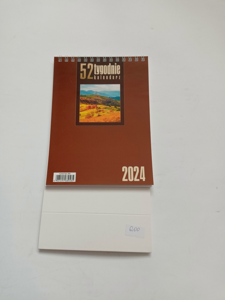 Kalendarz 2024 Biurkowy stojący brązowy