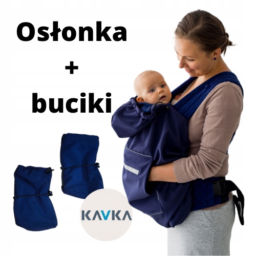 Osłonka + Buciki Softshell KAVKA NAVY BLUE