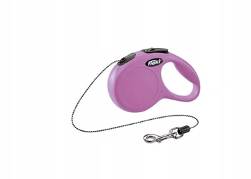 Smycz automatyczna Flexi linka 3 m różowa