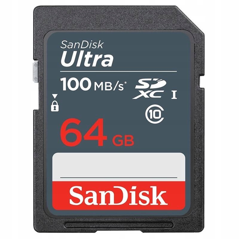 Karta pamięci SanDisk SDXC Ultra 64GB UHS-I U1 (100R/20W) (SDSDUNR-064G-GN3