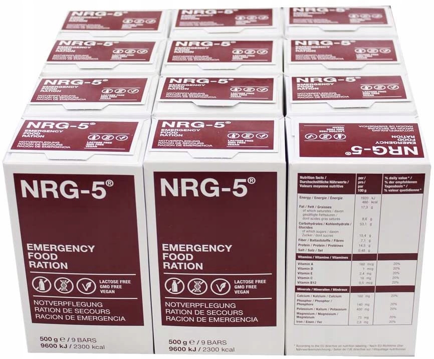 12 x Ratunkowa Racja Żywnościowe 500g NRG-5