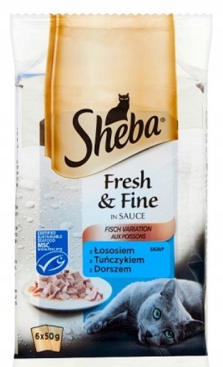 Sheba Fresh & Fine Mini Rybne Dania w sosie 6x